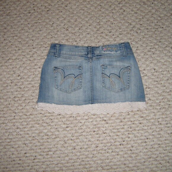 Bongo jean skirt with lace trim - Picture 3 of 3